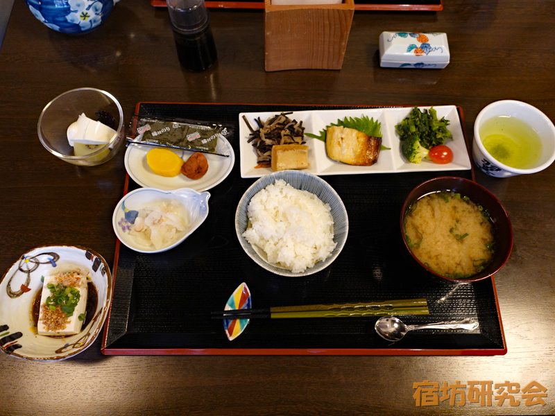 対馬西山寺の朝食